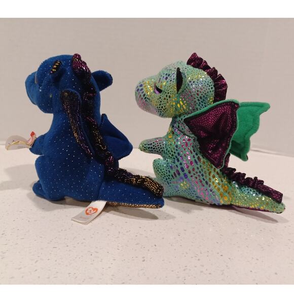 TY Beanie Boos Dragon Plush Cinder & Saffire - Picture 3 of 7